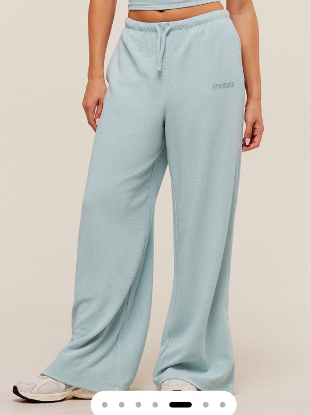 Gymshark Ice Blue Wide-Leg Sweatpants